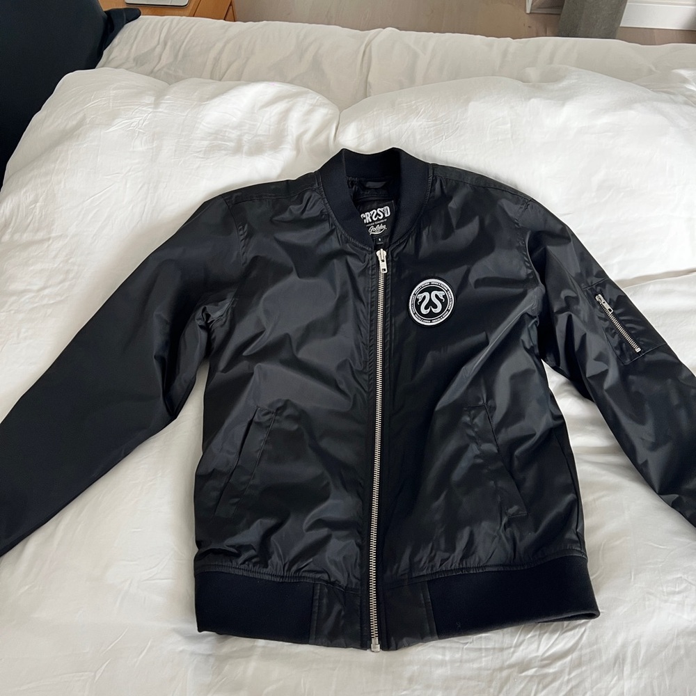 HOUSE X TECHNO Black Bomber Jacket from CRSSD
